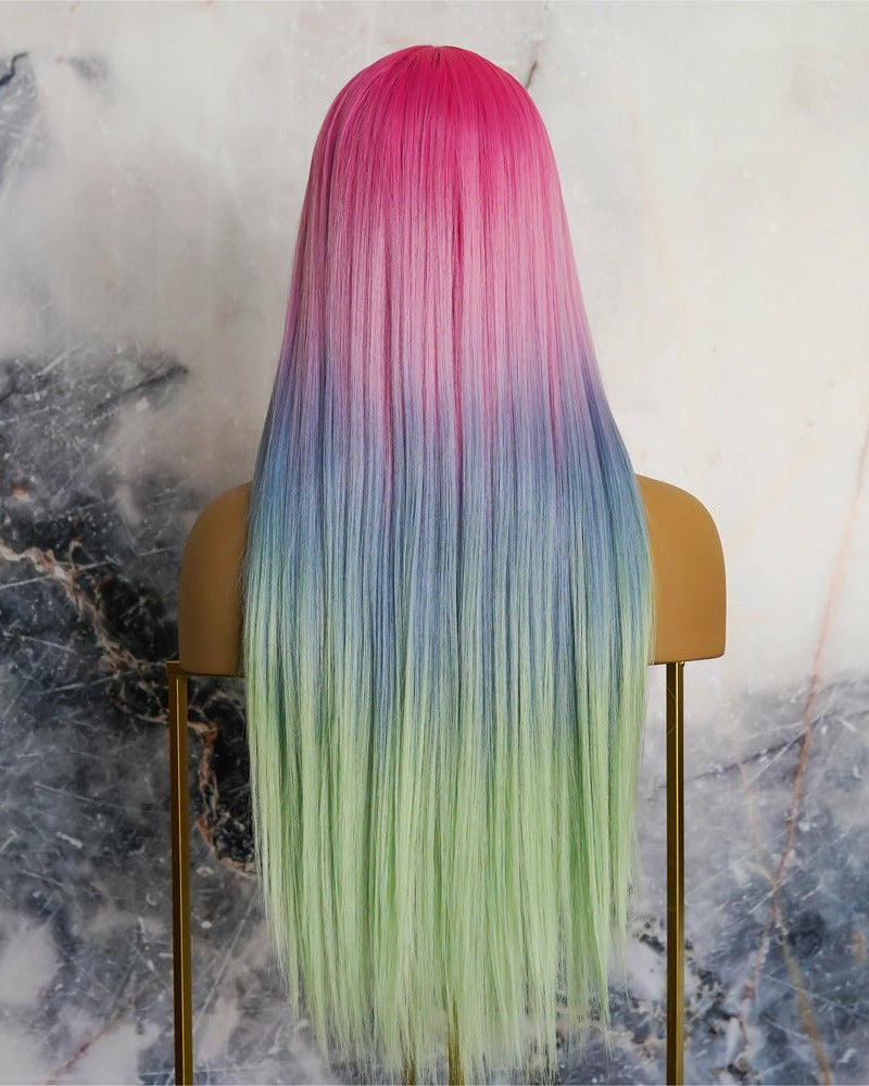 ATLANTIS Rainbow Ombre Lace Front Wig | RAINBOW WIGS | COLOURFUL WIGS | WIGS ONLINE | WIGS AUSTRALIA 