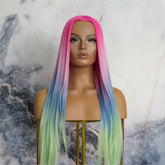 ATLANTIS Rainbow Ombre Lace Front Wig - Milk & Honey Wigs