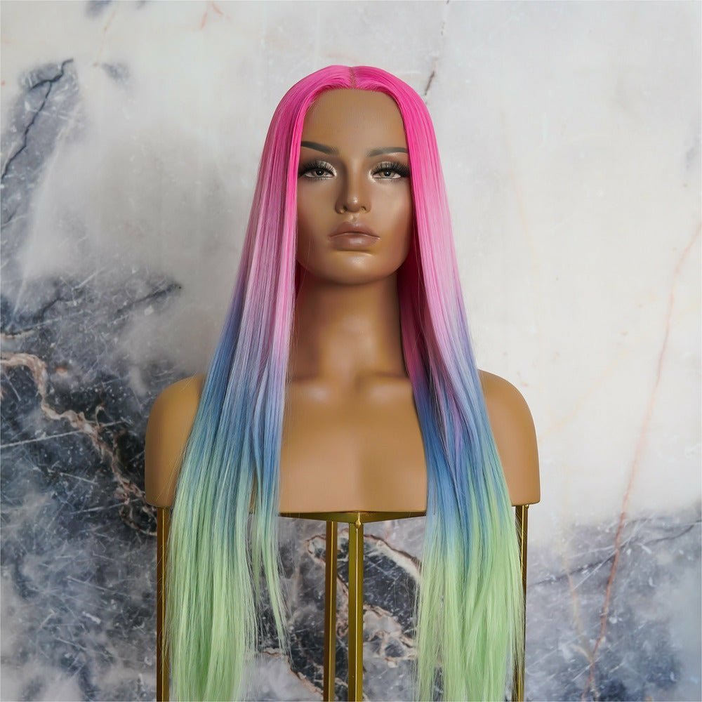 ATLANTIS Rainbow Ombre Lace Front Wig - Milk &amp; Honey Wigs