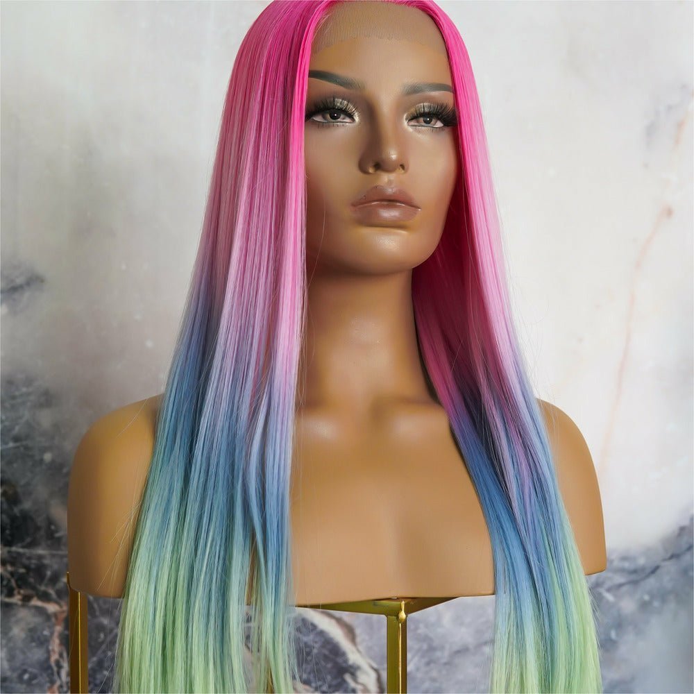 ATLANTIS Rainbow Ombre Lace Front Wig - Milk &amp; Honey Wigs