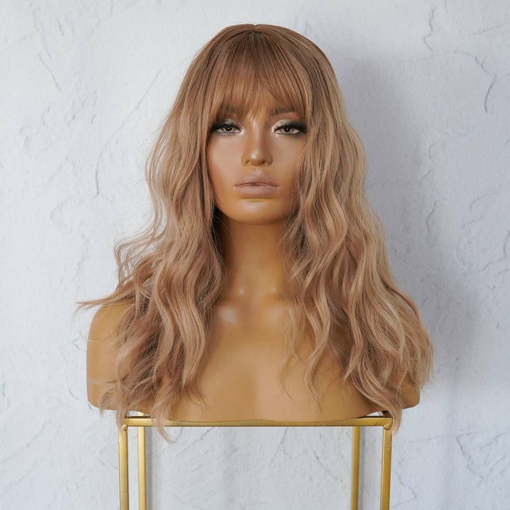 BELINDA Brown Ombre Fringe Wig - Milk &amp; Honey Wigs