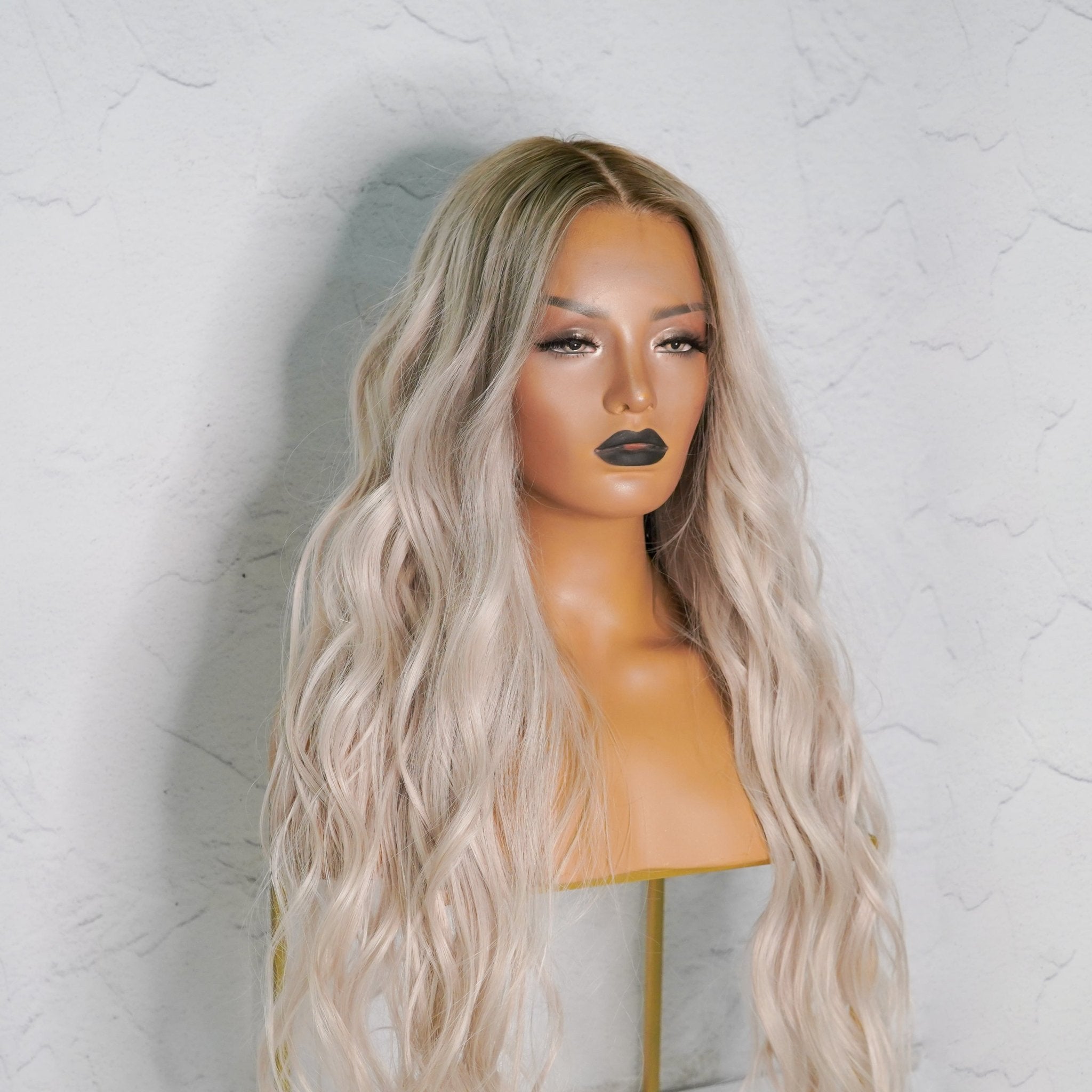 BELLE Human Hair Lace Front Wig - Milk &amp; Honey Wigs