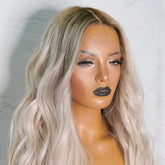 BELLE Human Hair Lace Front Wig - Milk & Honey Wigs