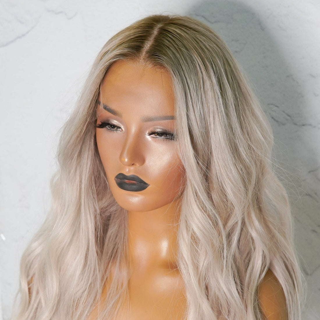 BELLE Human Hair Lace Front Wig - Milk &amp; Honey Wigs