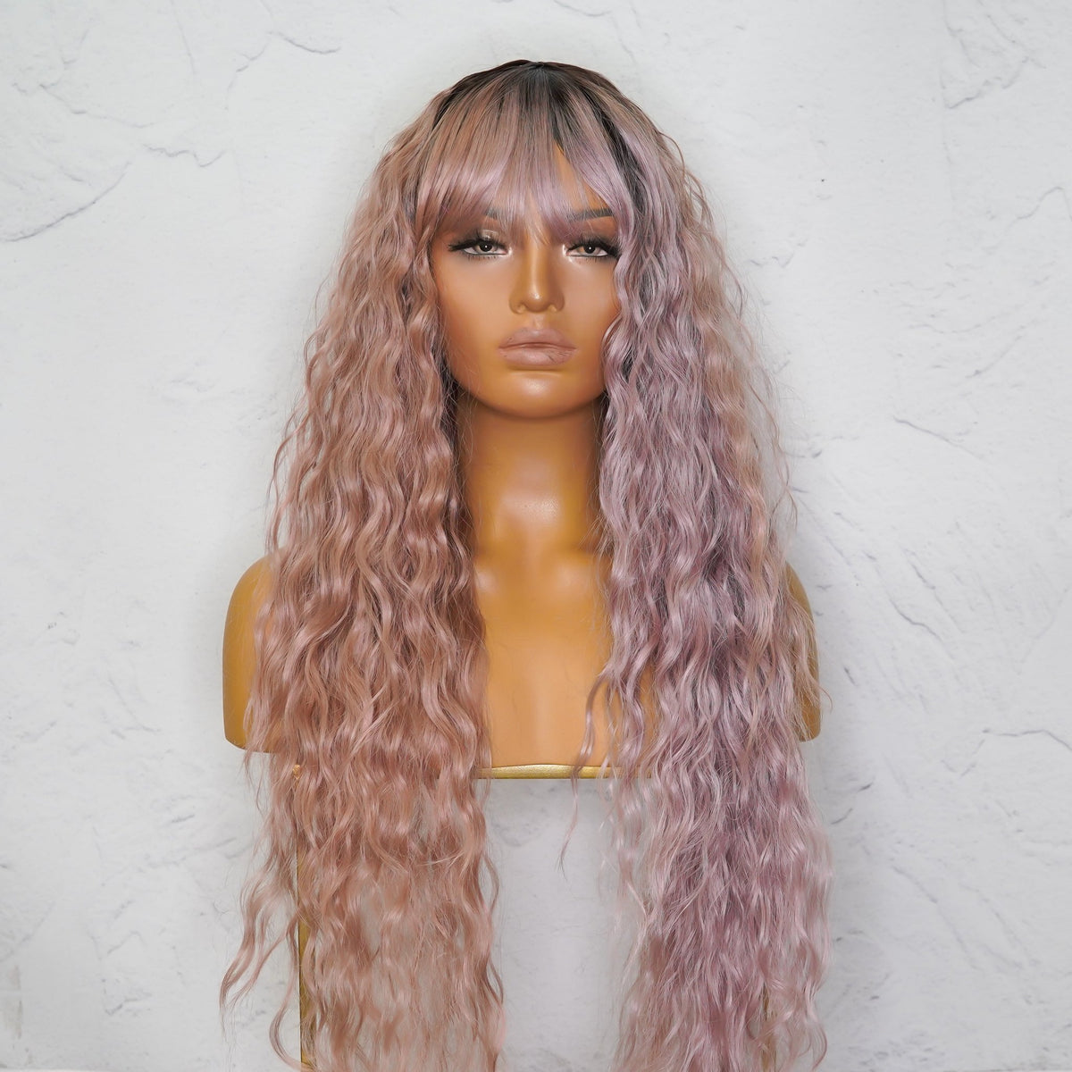 BETHANY Pink & Purple Ombe Fringe Wig | Milk & Honey