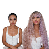 BETHANY Pink & Purple Ombe Fringe Wig - Milk & Honey Wigs