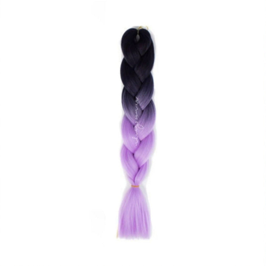 BLACK | BABY PURPLE OMBRÉ 24"