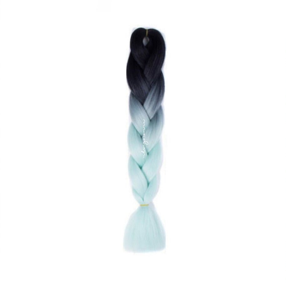 BLACK | MINT OMBRÉ 24" - Milk & Honey Wigs