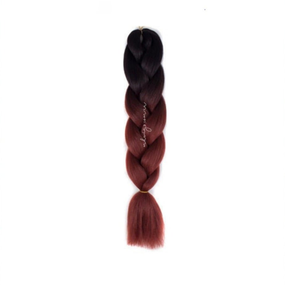 BLACK | WINE OMBRÉ 24&quot; - Milk &amp; Honey Wigs