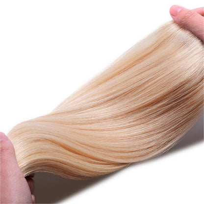 BLONDIE shade 613 human hair clip-in hair extensions | Milk &amp; Honey Wigs