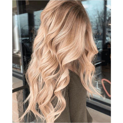 BLONDIE shade 613 human hair clip-in hair extensions | Milk &amp; Honey Wigs
