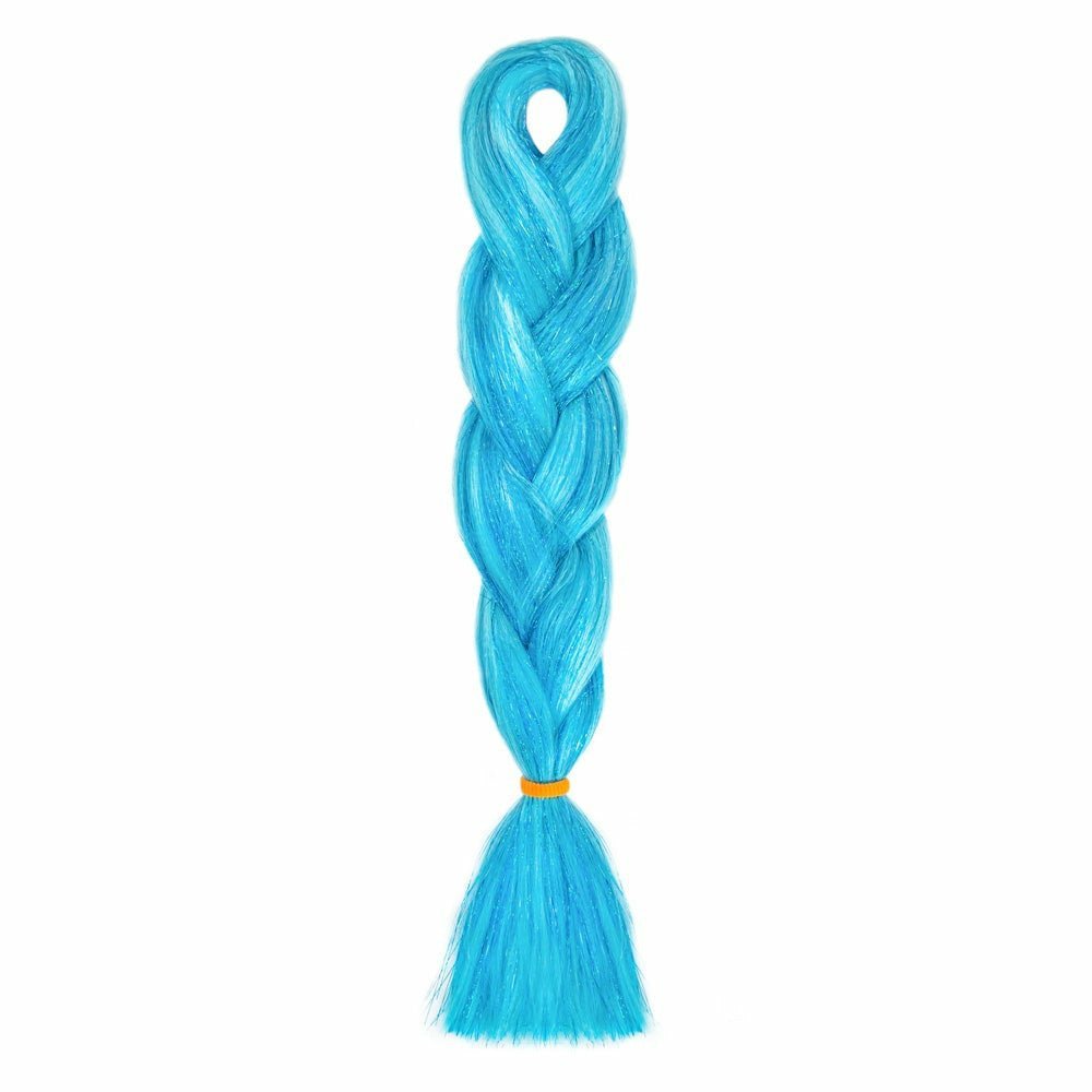 BLUE GLITTER BRAID HAIR 24" - Milk & Honey Wigs