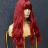 BONNIE Burgundy Red Fringe Wig - Milk & Honey Wigs
