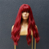 BONNIE Burgundy Red Fringe Wig - Milk & Honey Wigs
