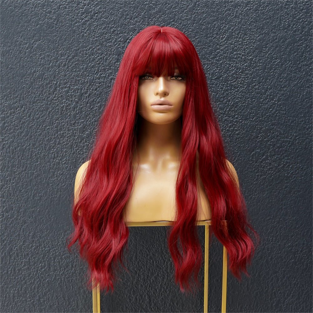 BONNIE Burgundy Red Fringe Wig
