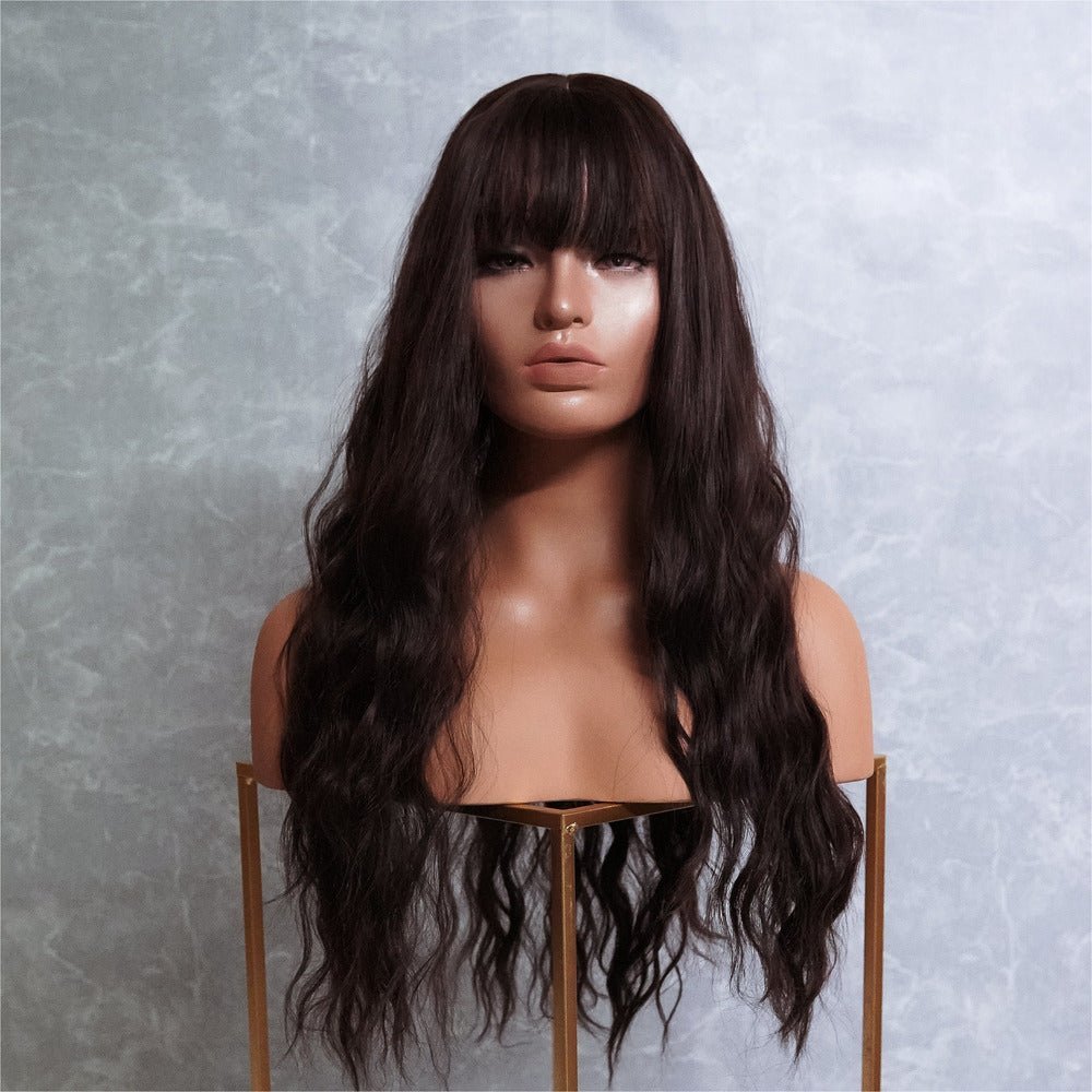 BONNIE Dark Brown Fringe Wig - Milk &amp; Honey Wigs