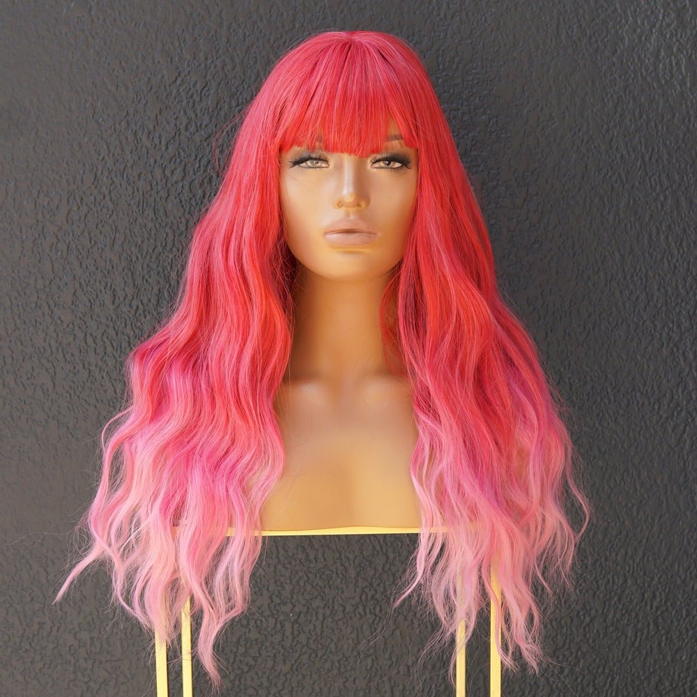 BONNIE Ombre Pink Fringe Wig - Milk &amp; Honey Wigs