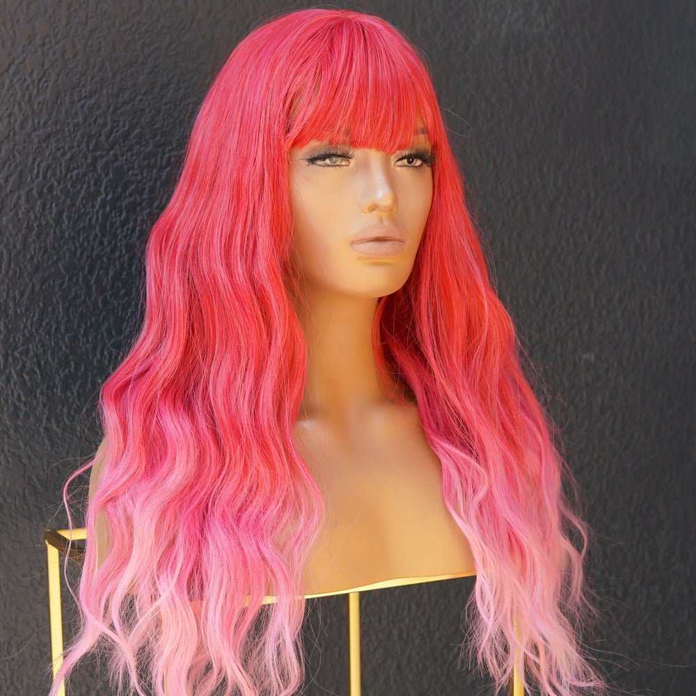 BONNIE Ombre Pink Fringe Wig - Milk &amp; Honey Wigs
