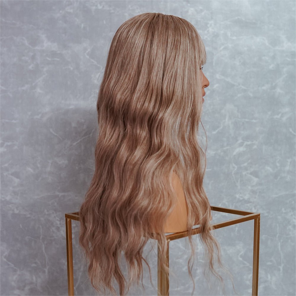 CALI Caramel Brown Fringe Wig - Milk &amp; Honey Wigs