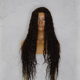 CAMILLA Wet Look Dark Brown Lace Front Wig - Milk & Honey Wigs