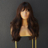 CAPRI Dark Brown Fringe Wig - Milk & Honey Wigs