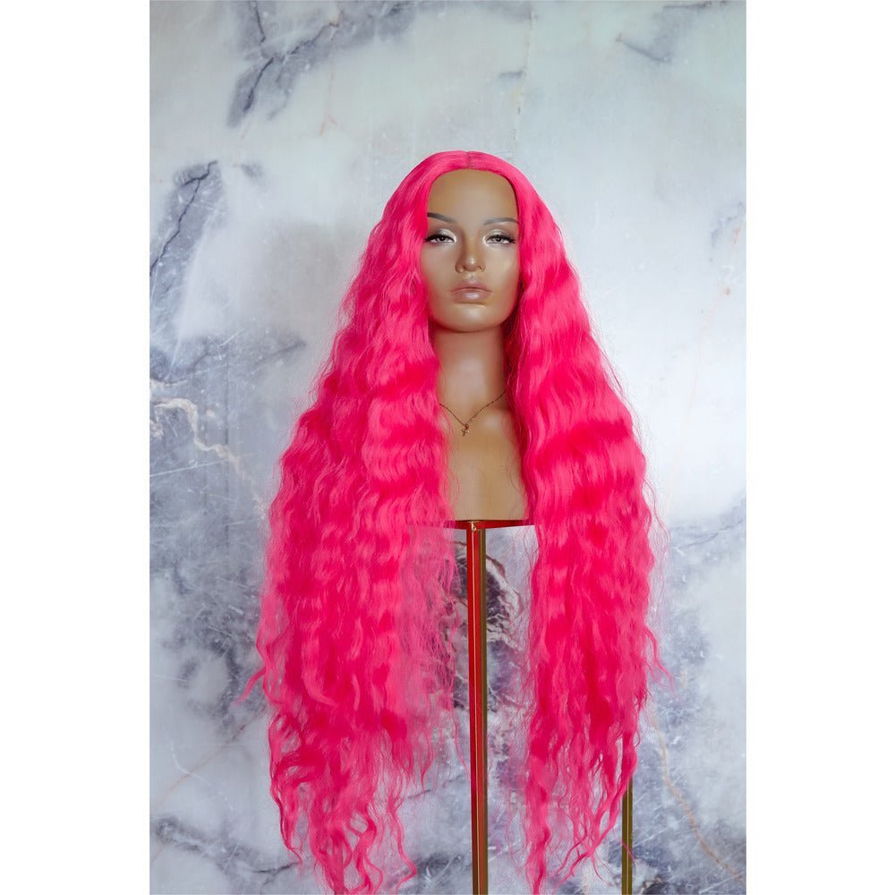 CARDI 40&quot; Neon Pink Lace Front Wig - Milk &amp; Honey Wigs