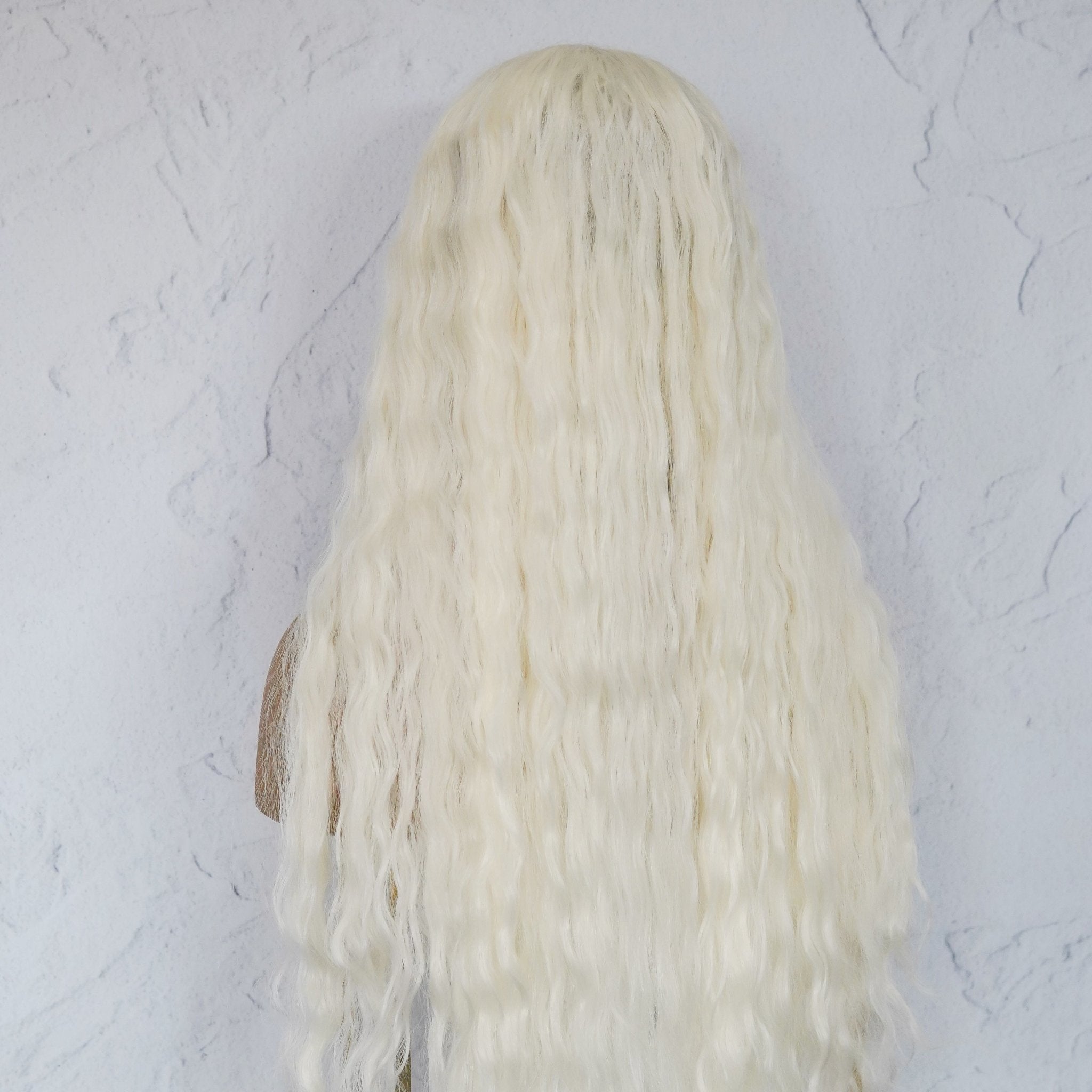 CARDI 40" White Platinum Blonde Lace Front Wig - Milk & Honey
