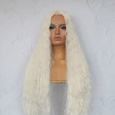 CARDI 40" White Platinum Blonde Lace Front Wig - Milk & Honey Wigs
