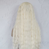 CARDI 40" White Platinum Blonde Lace Front Wig - Milk & Honey Wigs