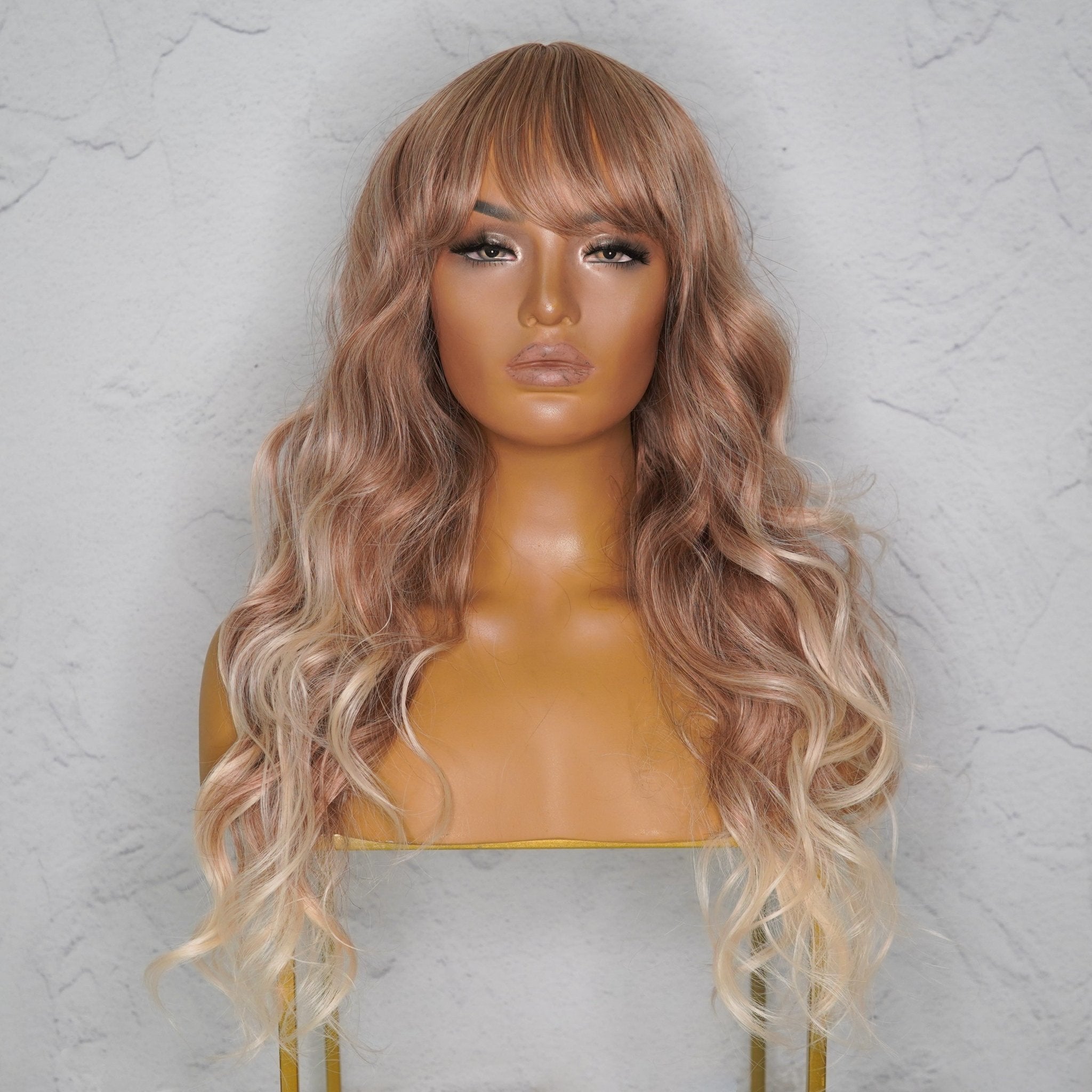 CARRIE Blonde Ombre Fringe Wig - Milk & Honey Wigs