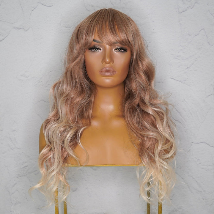 CARRIE Blonde Ombre Fringe Wig - Milk & Honey
