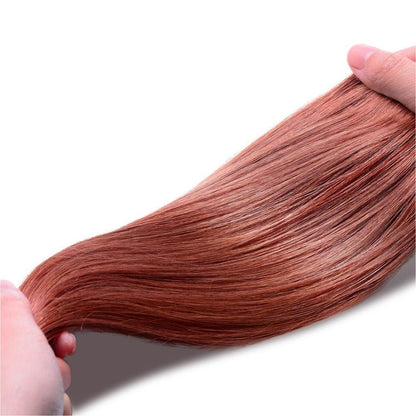 CHERRY shade 33 human hair clip-in hair extensions | Milk &amp; Honey Wigs