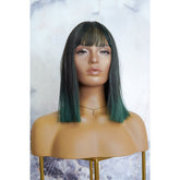 CHLOE Green Fringe Wig - Milk & Honey Wigs
