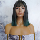 CHLOE Green Fringe Wig - Milk & Honey Wigs