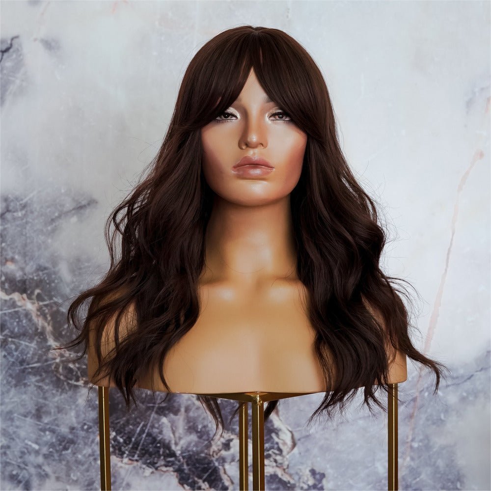 CLAIRE Dark Brown Fringe Wig - Milk &amp; Honey Wigs