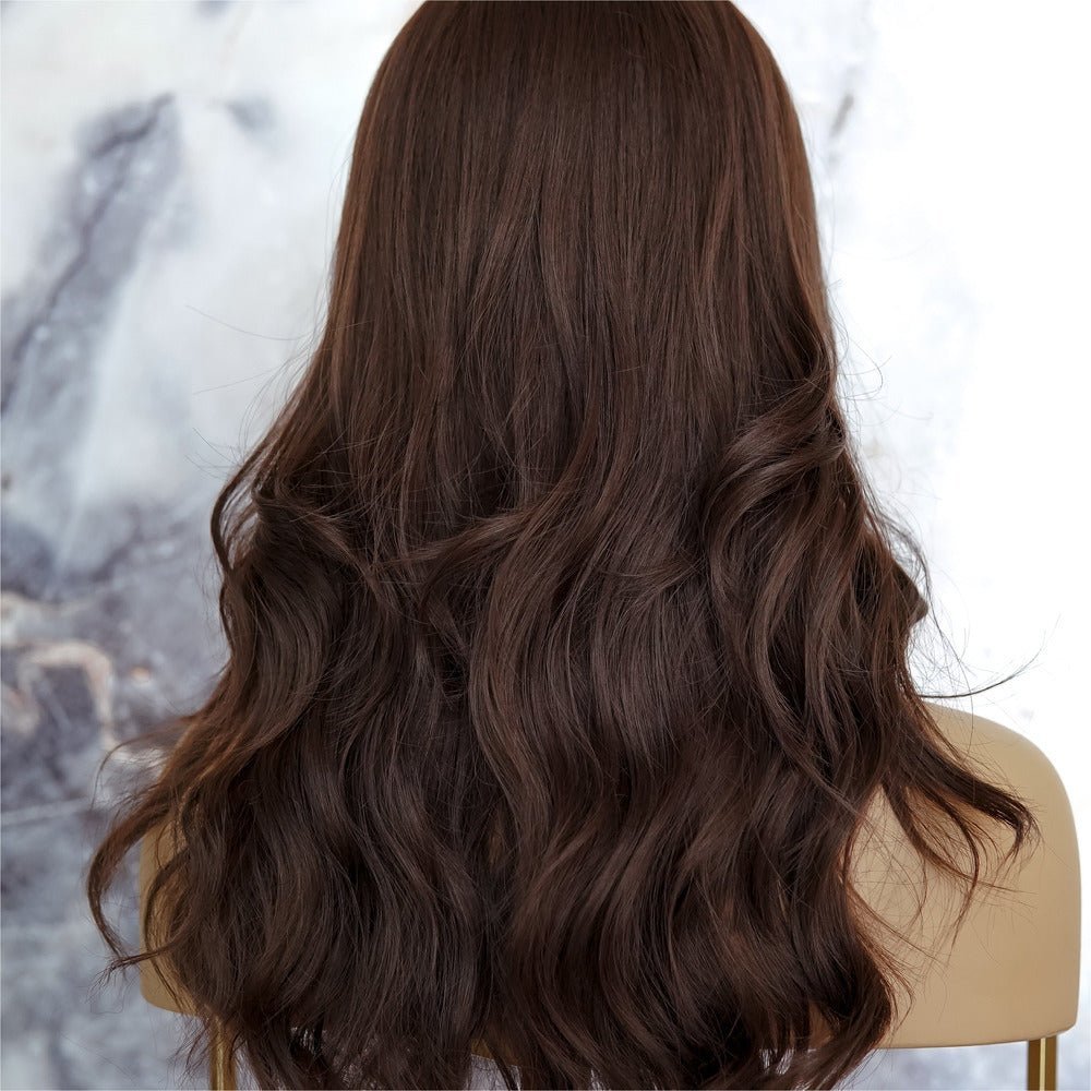 CLAIRE Dark Brown Fringe Wig - Milk &amp; Honey Wigs