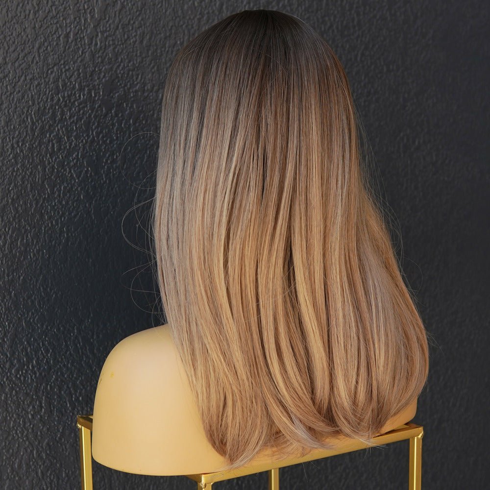 CLARA Ombre Brown Fringe Wig - Milk &amp; Honey Wigs