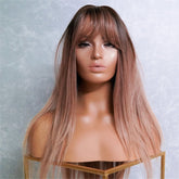 COOPER Brown Ombre Fringe Wig - Milk & Honey Wigs