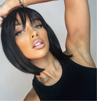 COURTNEY Black Fringe Wig - Milk & Honey Wigs
