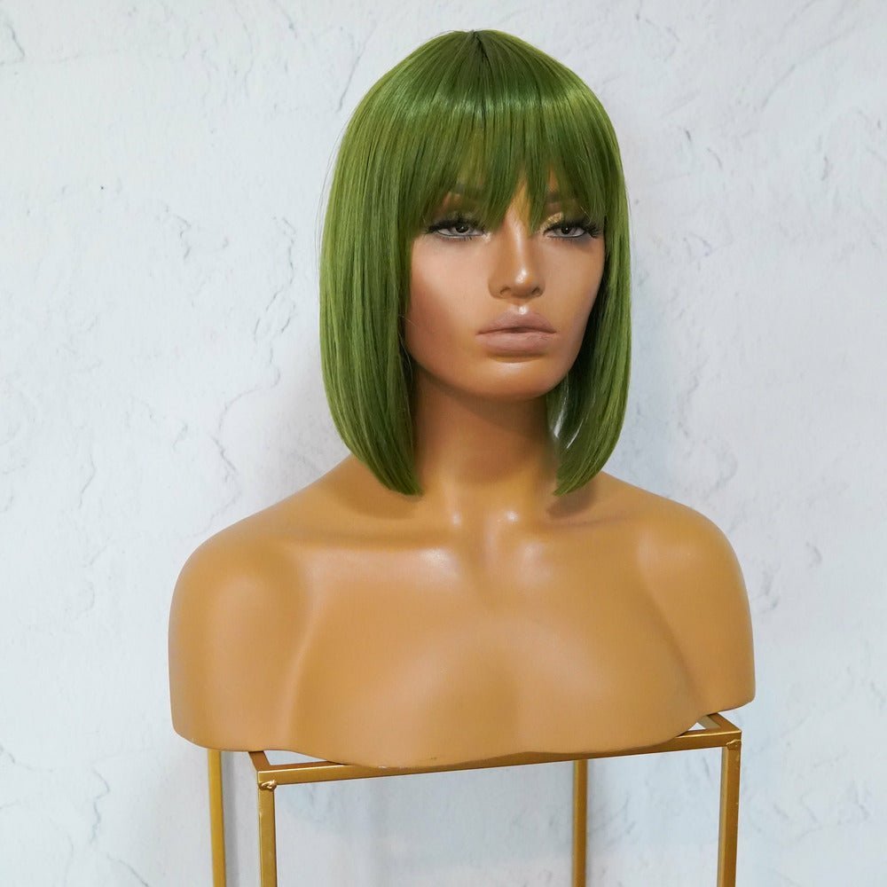 COURTNEY Green Fringe Wig - Milk & Honey Wigs