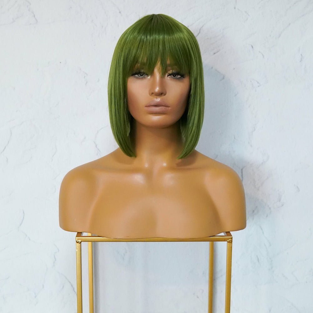 COURTNEY Green Fringe Wig - Milk & Honey Wigs