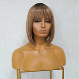 COURTNEY Ombre Caramel Fringe Wig - Milk & Honey
