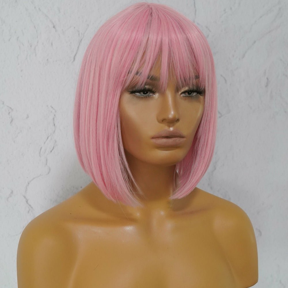COURTNEY Pink Fringe Wig - Milk & Honey Wigs