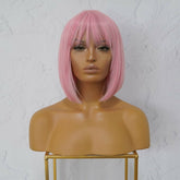 COURTNEY Pink Fringe Wig - Milk & Honey Wigs