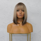 DENISE Ombre Brown Fringe Wig - Milk & Honey Wigs