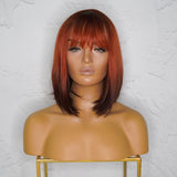 DENISE Ombre Red Fringe Wig - Milk & Honey