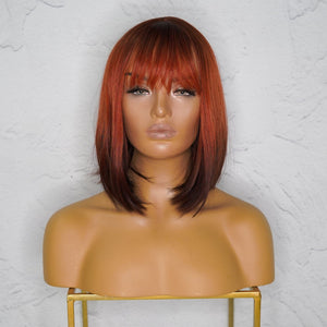 DENISE Ombre Red Fringe Wig - Milk & Honey