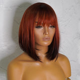 DENISE Ombre Red Fringe Wig - Milk & Honey