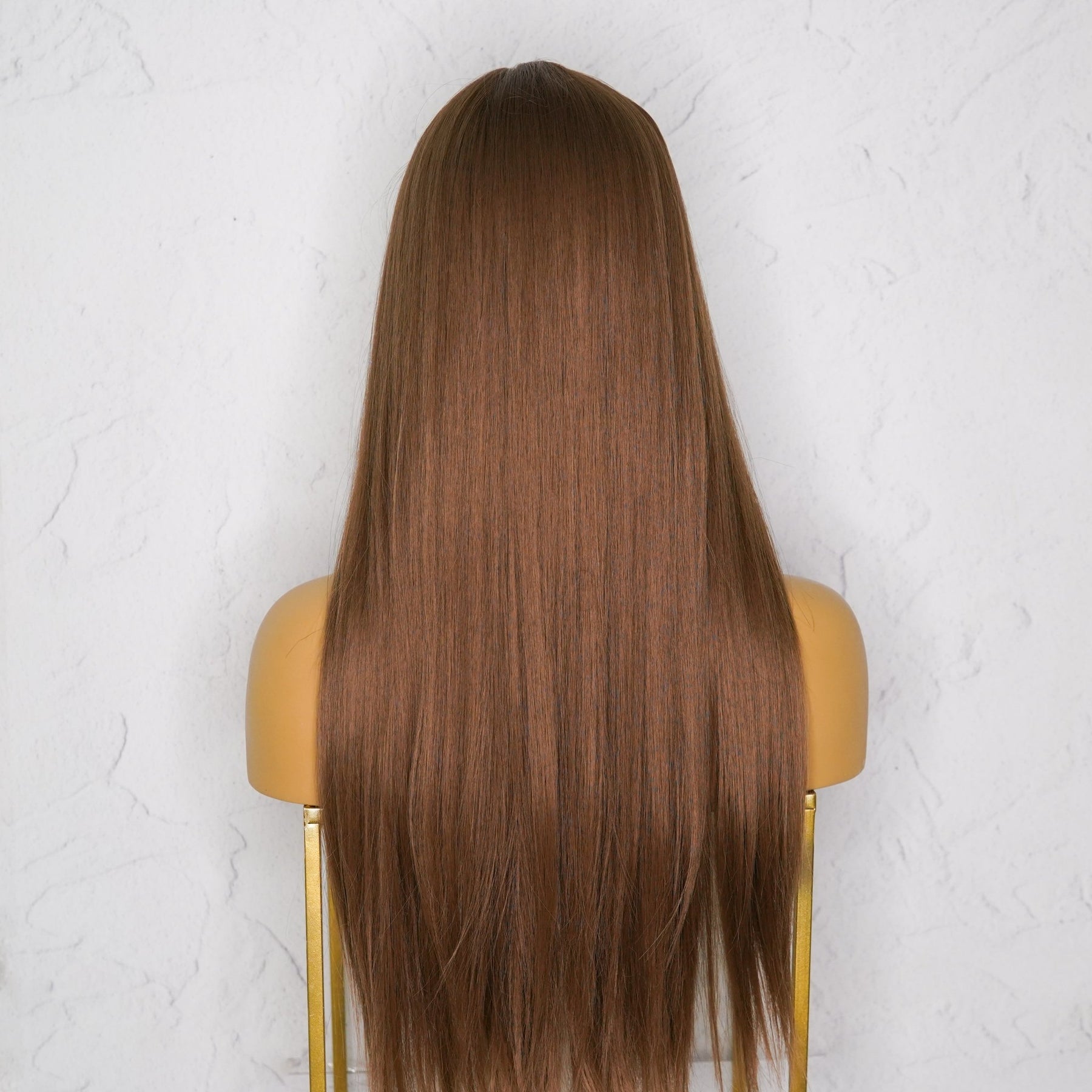 DIANDRA Brown 24" Fringe Wig - Milk & Honey
