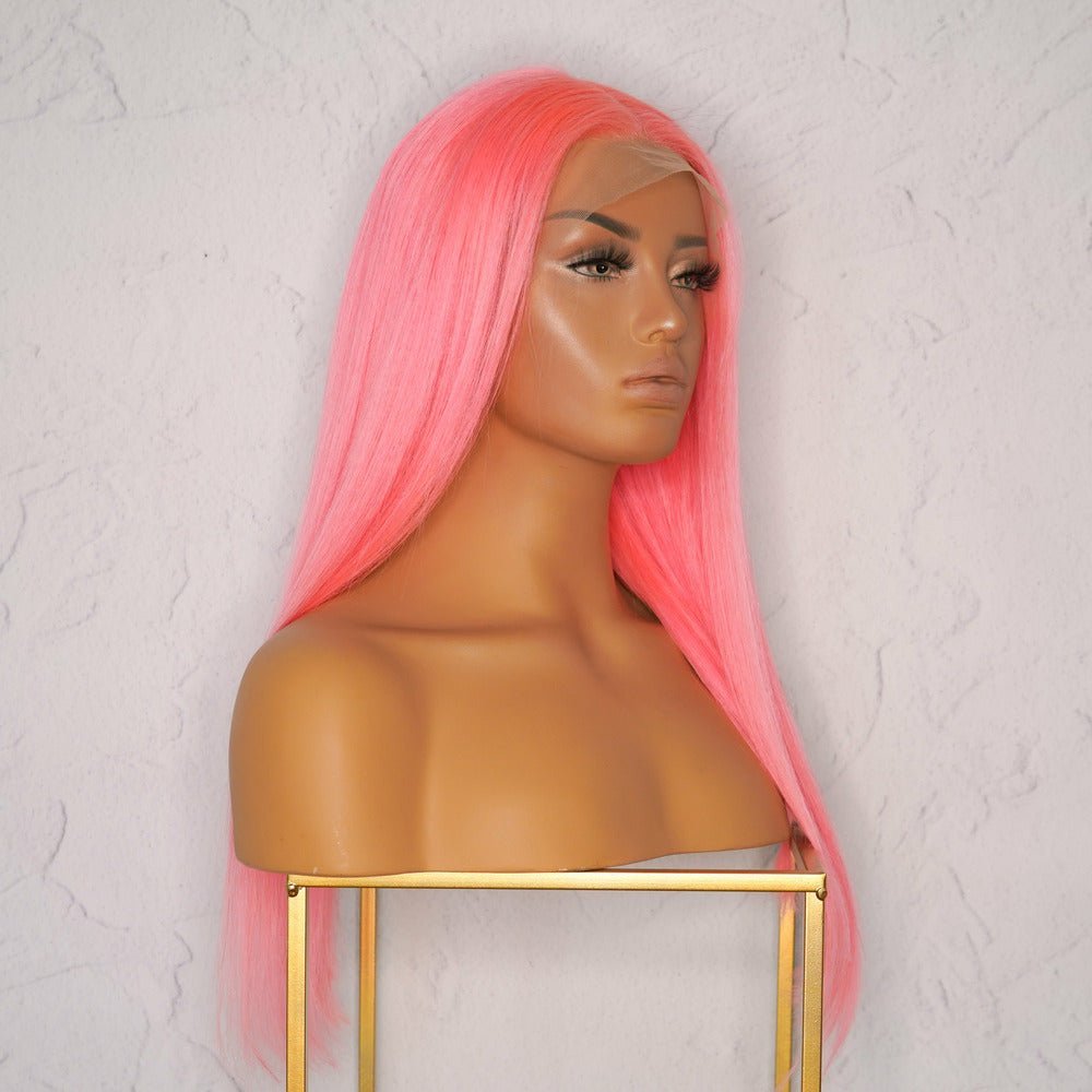 DOJA 2.0 Neon Pink Human Hair Lace Front Wig | Milk &amp; Honey Wigs